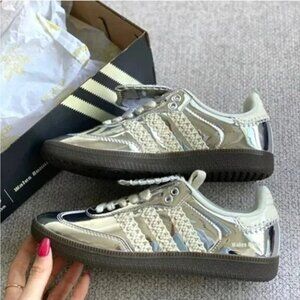 Adidas Samba x Wales Bonner Low Silver Metallic Sneakers